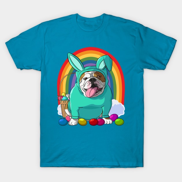 English Bulldog Happy Easter Bunny Pajamas English Bulldog